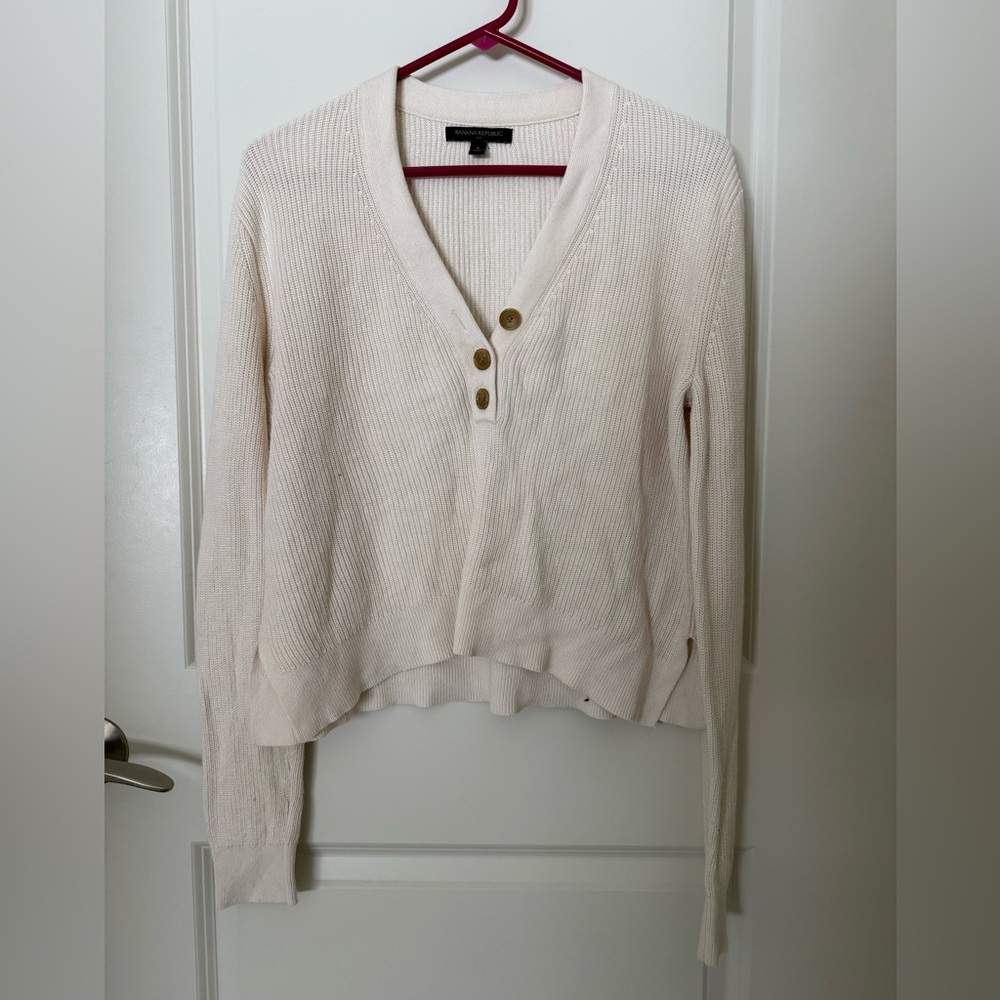 Banana Republic Off-White Knit Top